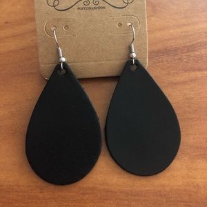 Faux leather earrings